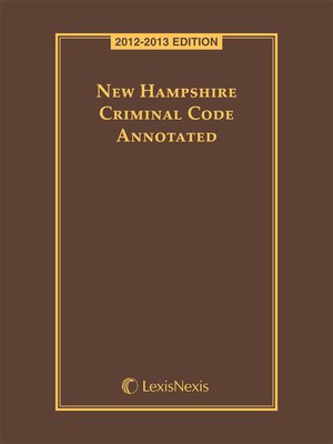 cover image of New Hampshire Criminal Code